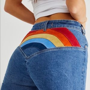 FREE PEOPLE Somewhere Over The Rainbow Jeans- NWOT attached.